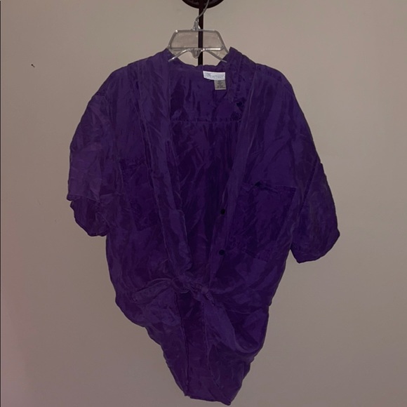 Vintage silk button down shirt - Picture 1 of 5